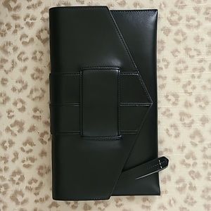Botkier black leather clutch